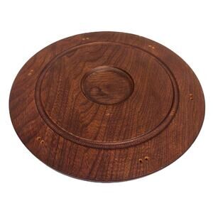 Vintage Solid Wood Fondue Base Tray For Japan Dolphin Fondue Set Skewer Sticks
